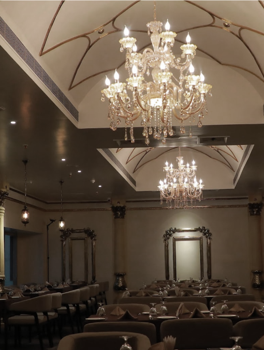 Pyramids Banquet Hall set for a wedding